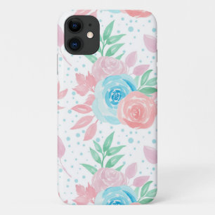 Cute roze Spring Flowers iPhone 11 Hoesje