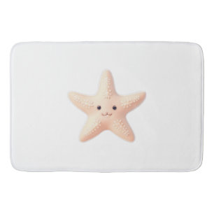 Cute roze Starfish Badmat