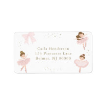 Cute Roze Strik Baljurk Verjaardag Retouradres
