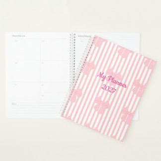 Cute Roze Strik Planner | Mooie Vrouwelijke Dageli