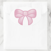 Cute roze strik plannerstickers ovale sticker (Tas)