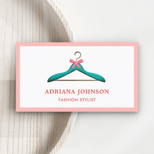 Cute Roze Strik Roze Klerenhanger Mode Stylist Visitekaartje