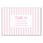 Cute roze stripes kaart (Achterkant)