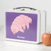 Cute roze tardigrade water beer cartoon (In situ)