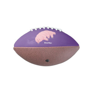 Cute roze tardigrade water beer cartoon american football