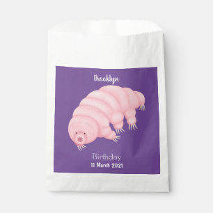 Cute roze tardigrade water beer cartoon bedankzakje