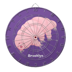 Cute roze tardigrade water beer cartoon dartbord