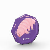 Cute roze tardigrade water beer cartoon fotoblokken (Links)