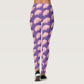 Cute roze tardigrade water beer cartoon leggings (Achterkant)