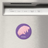 Cute roze tardigrade water beer cartoon magneet (Insitu (Vaatwasser))