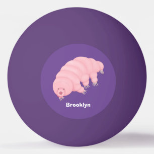 Cute roze tardigrade water beer cartoon pingpongballen