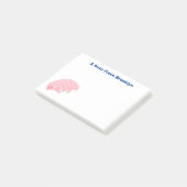 Cute roze tardigrade water beer cartoon post-it® notes (Schuin)