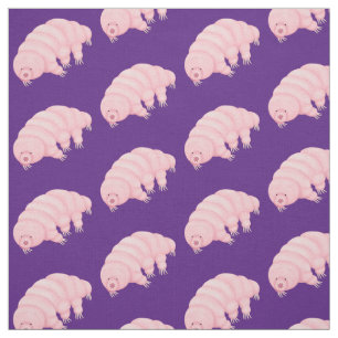 Cute roze tardigrade water beer cartoon stof