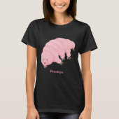 Cute roze tardigrade water beer cartoon t-shirt (Voorkant)