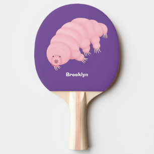Cute roze tardigrade water beer cartoon tafeltennisbatje
