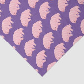 Cute roze tardigrade water beer cartoon tissuepapier (Detail)