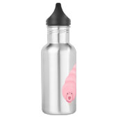 Cute roze tardigrade water beer cartoon waterfles  (Links)