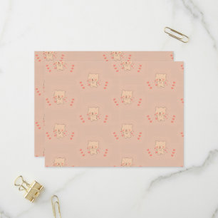 Cute Roze Teddybeer Baby Meisje Shower Uitnodiging Briefkaart