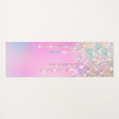 Cute Roze Unicorn Rainbow Glitter Drivers Yogamat (Achterkant (horizontaal))