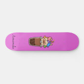 Cute roze unicorn skateboard (Horizontaal)