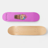 Cute roze unicorn skateboard (Horizontaal)