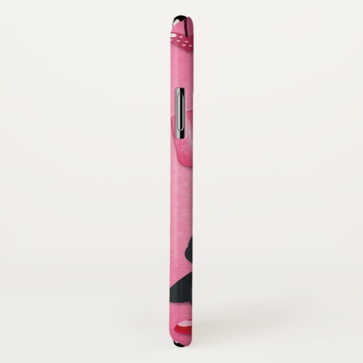 Cute roze Valentijnsdag Love Bird Penguins Case-Mate iPhone Case (Achterkant / rechts)