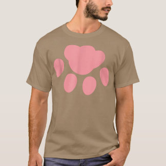 Cute roze voetafdruk-uitgang t-shirt