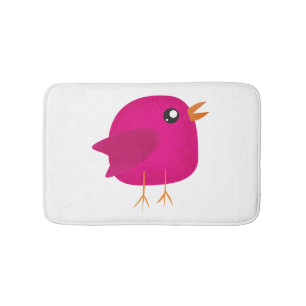 Cute Roze Vogeltje Illustratie Badmat