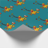 Cute Rubber Chicken met behulp van Leaf Blower Cadeaupapier (Hoek)