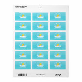 Cute Rubber Duck Baby shower Address Label (Full Sheet)