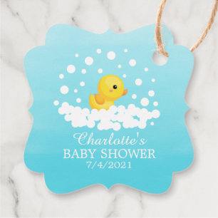 Cute Rubber Duck Baby shower Favor Gift Label