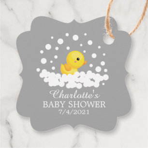 Cute Rubber Duck Baby shower Favor Gift Label