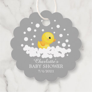 Cute Rubber Duck Baby shower Favor Gift Label