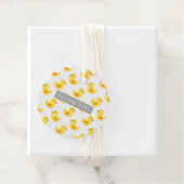 Cute Rubber Duck Baby shower Favor Gift Label (In situ)