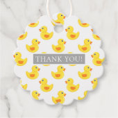 Cute Rubber Duck Baby shower Favor Gift Label (Voorkant)