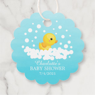 Cute Rubber Duck Baby shower Favor Gift Label