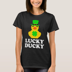 Cute Rubber Duck Four Leaf C Pet St Patrick's Day T-shirt