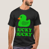 Cute Rubber Duck Lucky Quack Cool Animal Gra T-shirt (Voorkant)