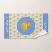 Cute Rubber Duck met Jouw naam Bad Handdoek (Handdoek)
