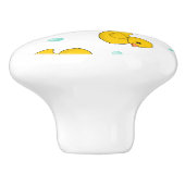 Cute Rubber Duck patroon Keramische Knop (Zijkant)