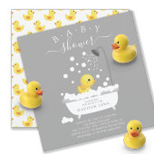 Cute Rubber Duck Shower Baby Uitnodiging