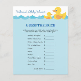 Cute Rubber Duck Theme Baby shower Game