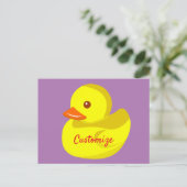 Cute Rubber Duck Thunder_Cove Briefkaart (Staand voorkant)