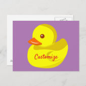 Cute Rubber Duck Thunder_Cove Briefkaart (Voorkant / Achterkant)