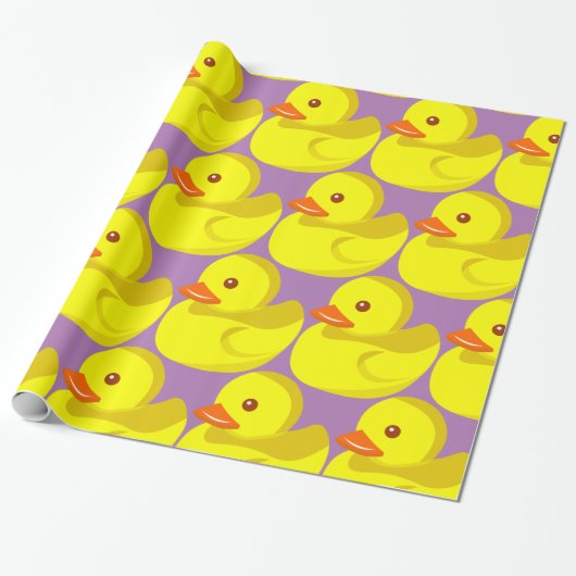 Cute Rubber Duck Thunder_Cove Cadeaupapier (Uitgerold)