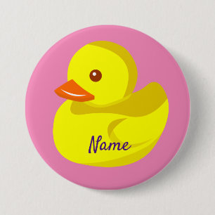 Cute Rubber Duck Thunder_Cove Ronde Button 7,6 Cm