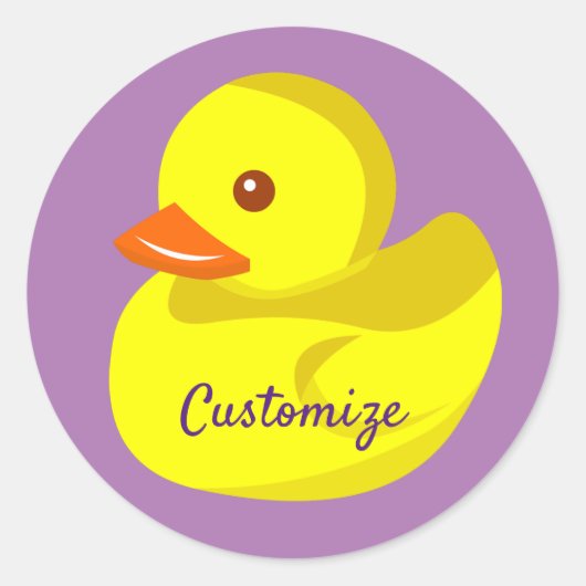 Cute Rubber Duck Thunder_Cove Ronde Sticker (Voorkant)