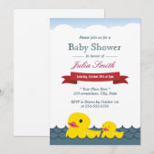 Cute Rubber Ducks Baby shower Kaart (Voorkant / Achterkant)