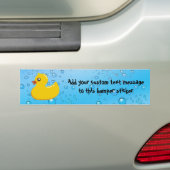Cute Rubber Ducky/Blue Bubbles Bumpersticker (Op auto)