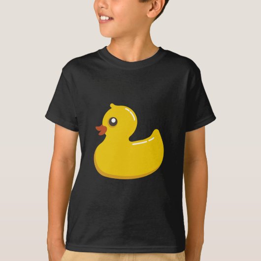 Cute Rubber Ducky/Blue Bubbles T-shirt (Voorkant)